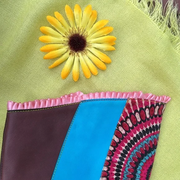 π©· Made in Spain; Super Unique and Brand New! Vegan Leather Colorful Boots 9/40! - Picture 8 of 15